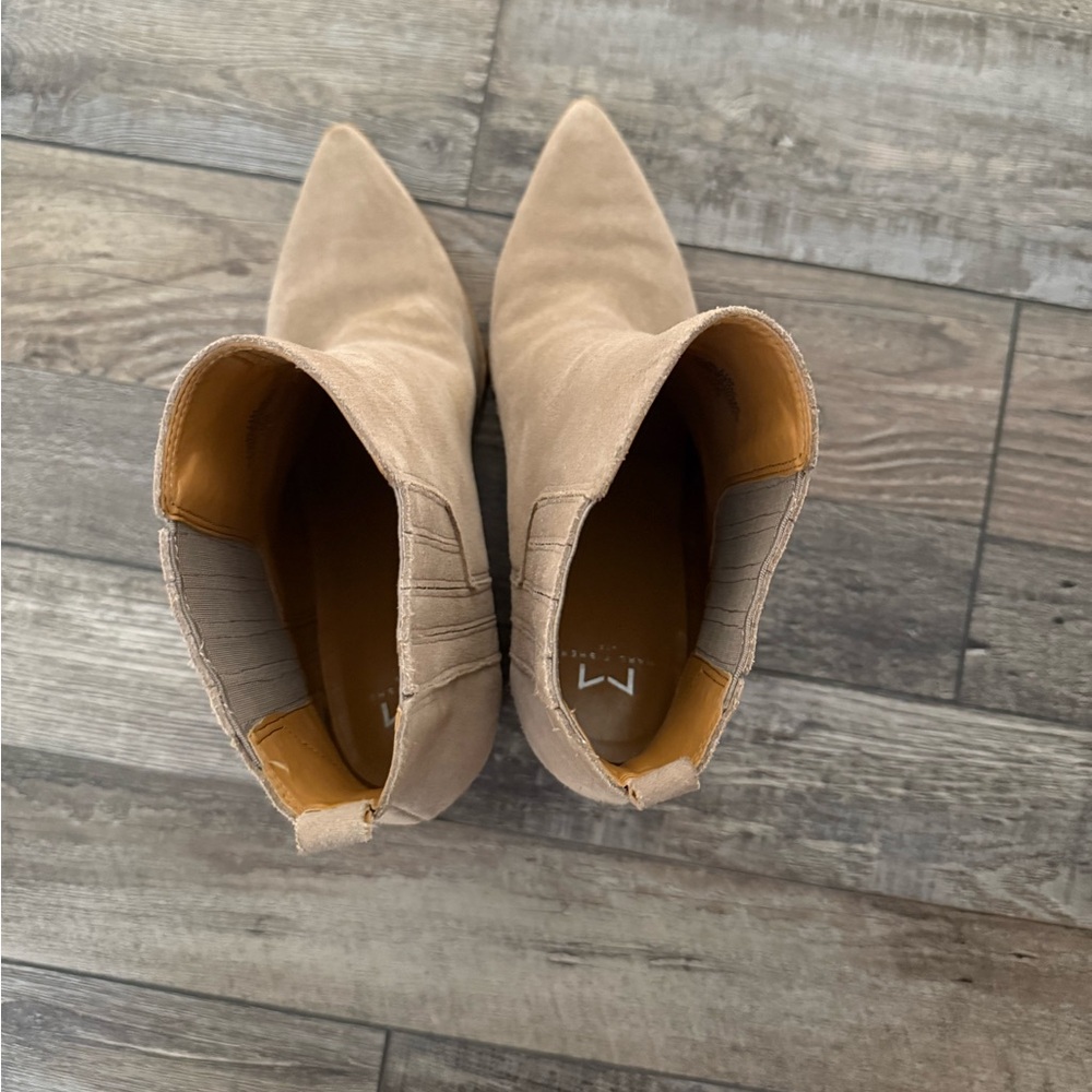 Marc Fisher Natural Suede Booties - Picture 5 of 7